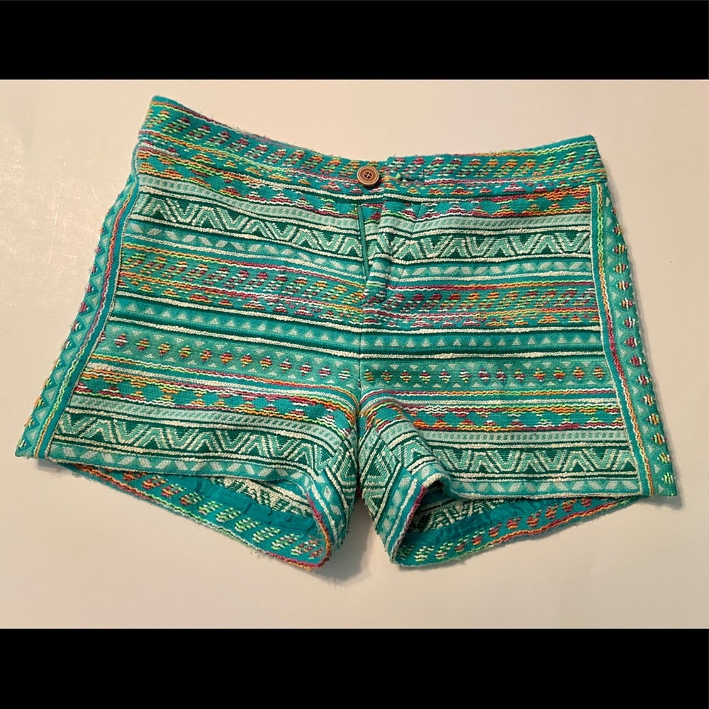 Colorful Funky Fun Embroidered Elevenses Shorts